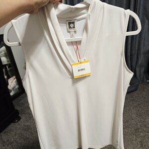 Anne Klein Cream Sleeveless Blouse
